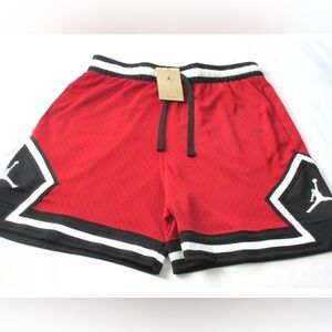 Men's Nike Air Jordan Dri-FIT Sport Diamond Shorts Gym Red Black White NWT